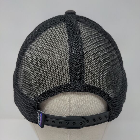Patagonia P-6 Snapback Trucker Hat Black OSFA Mesh Back Solid Netplus - Picture 5 of 9